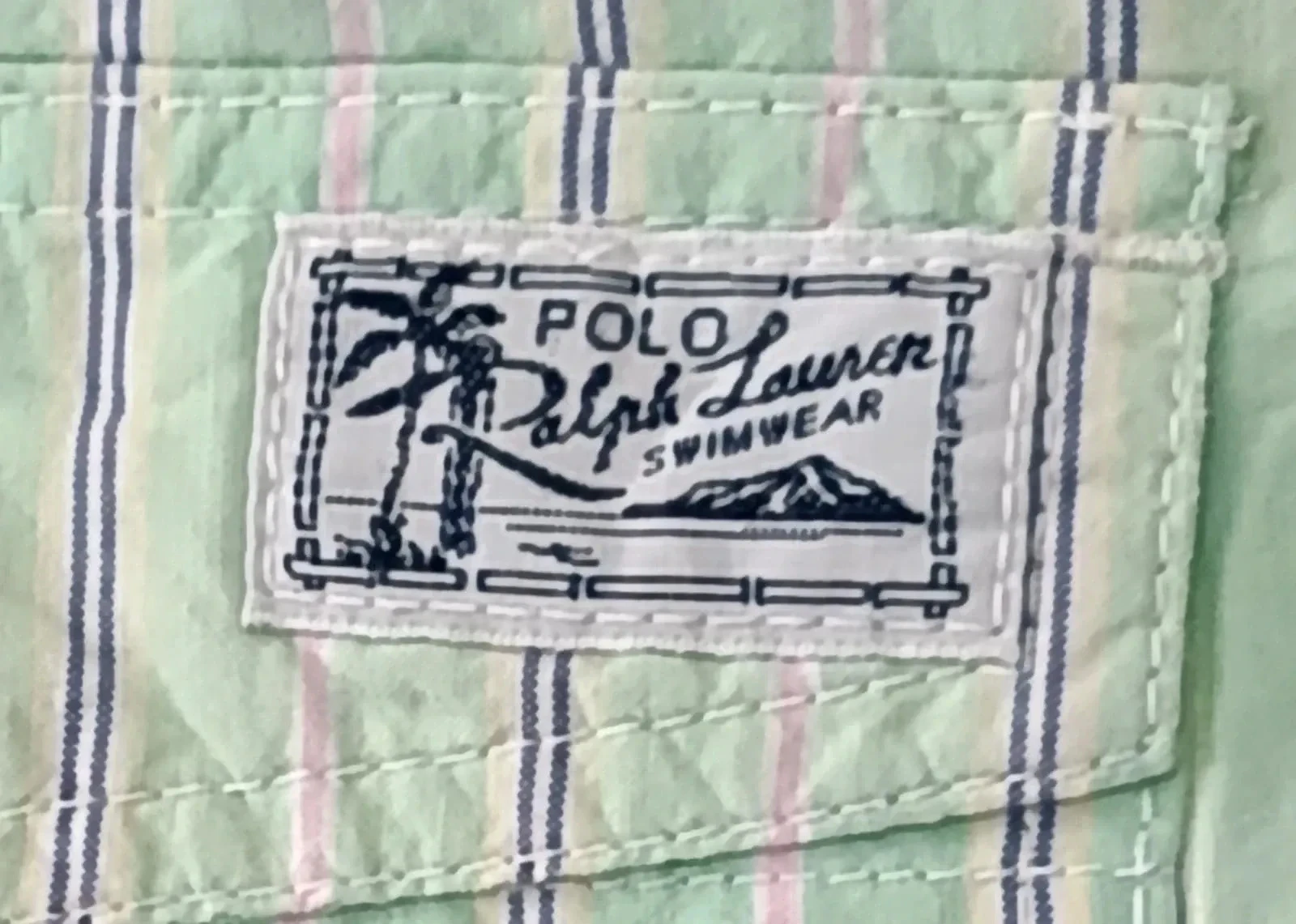 Polo Ralph Lauren Green Striped Swim Trunks Size XXL – photo 12